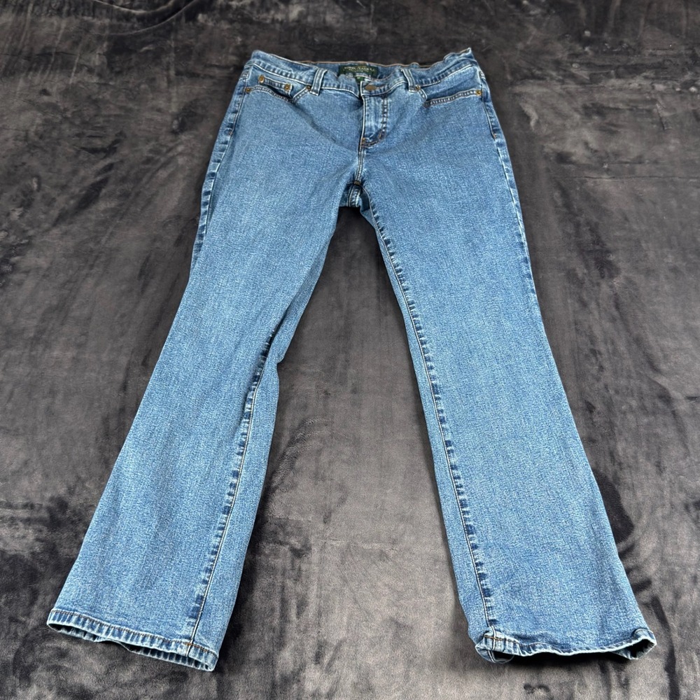 Lauren Ralph Lauren Jeans Womens 4P Blue Petite Bootcut Stretch Denim